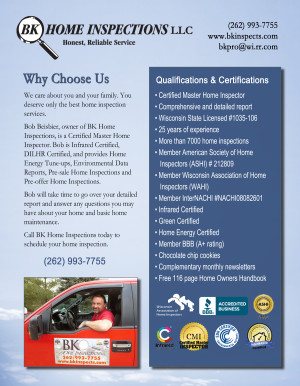 BK Home Inspections - Sell Sheet