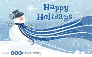 Happy Holidays Snowman 2018 | Milwaukee Marketing Firm
