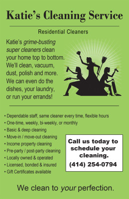 Katie's Cleaning Service - Brochure