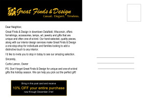 Great Finds & Design - Post Card